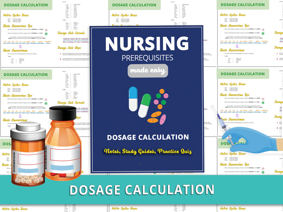 dosage calc, nursing notes, nursing school, med calc, dosage calculation, nursing bundle, medication calculation, medication dosing, nursing, pharmacology